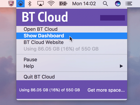 BT Cloud Dashboard