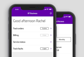 Easy on the go access in the BT Business app