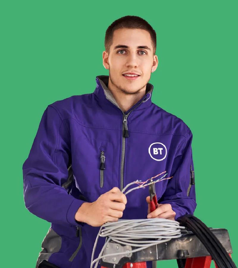 An image of a BT apprentice at work.