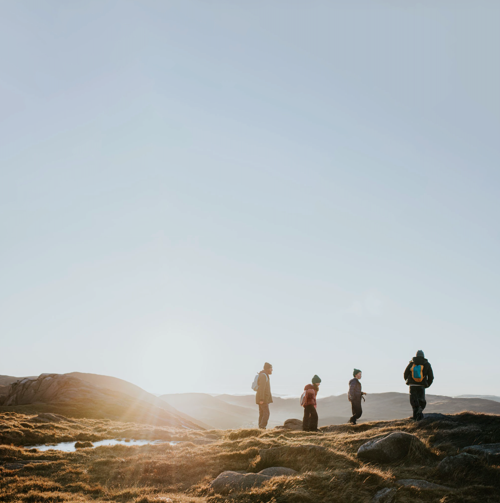 Family Hiking in the Hills