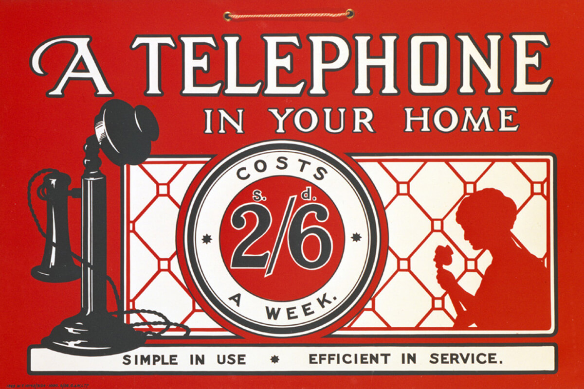A telephone in your come costs 2s/6d a week