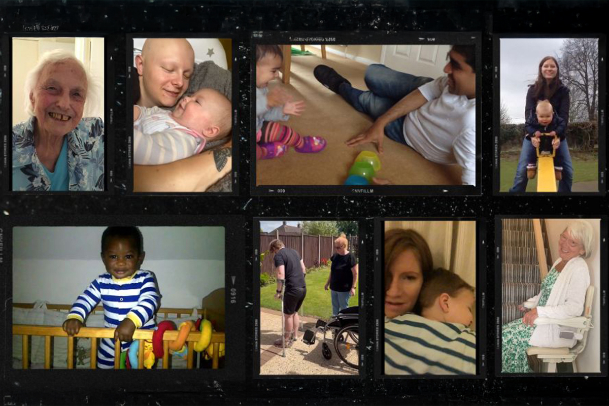 Compilation of images of families