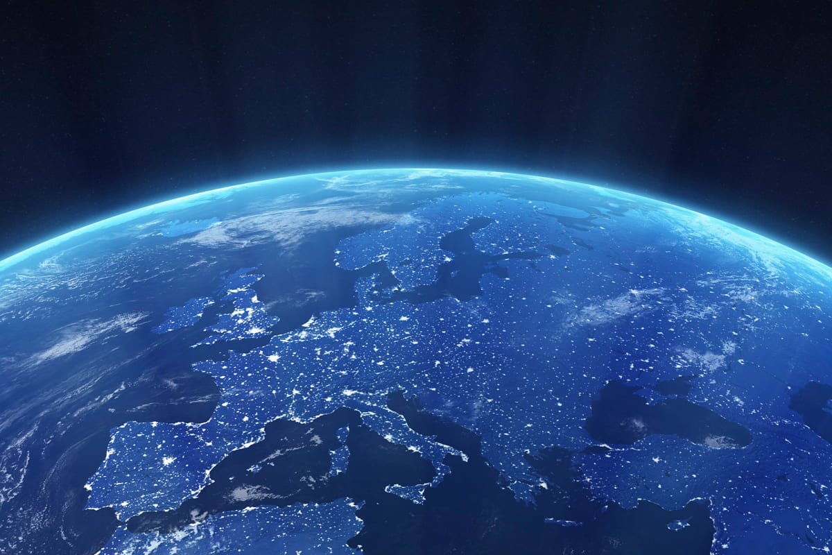 View of Europe from space