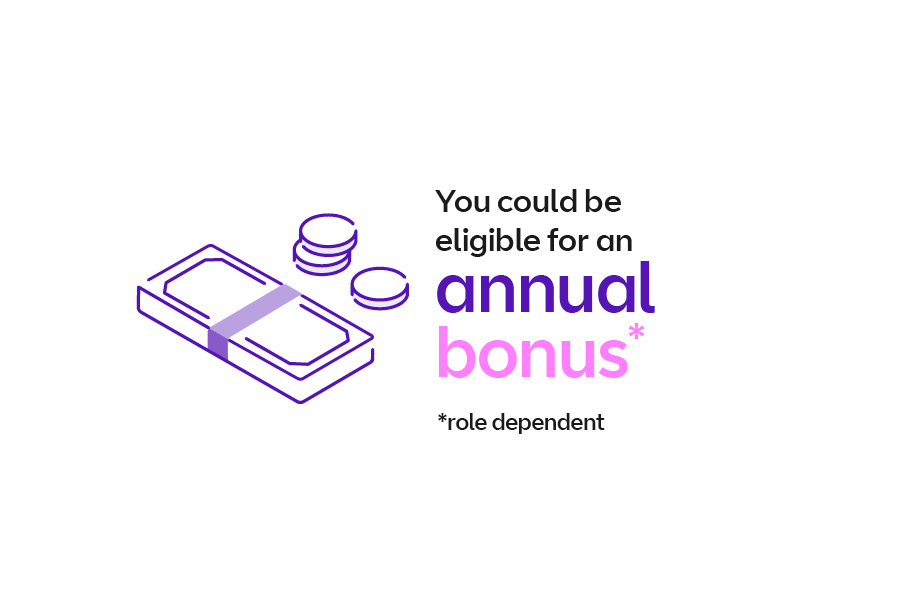 You could be eligible for an annual bonus* (*role dependent)