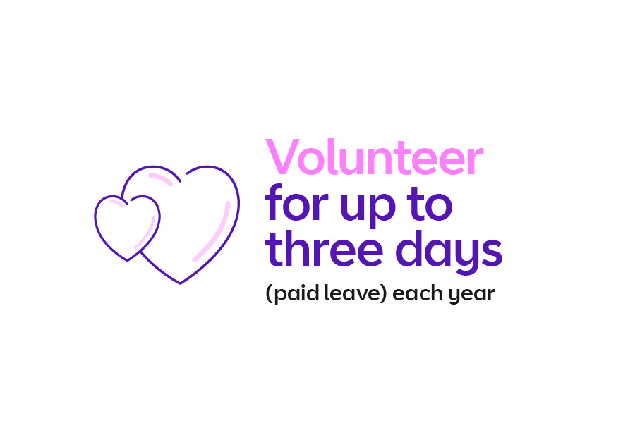 Volunteer for up to three days (paid leave) each year