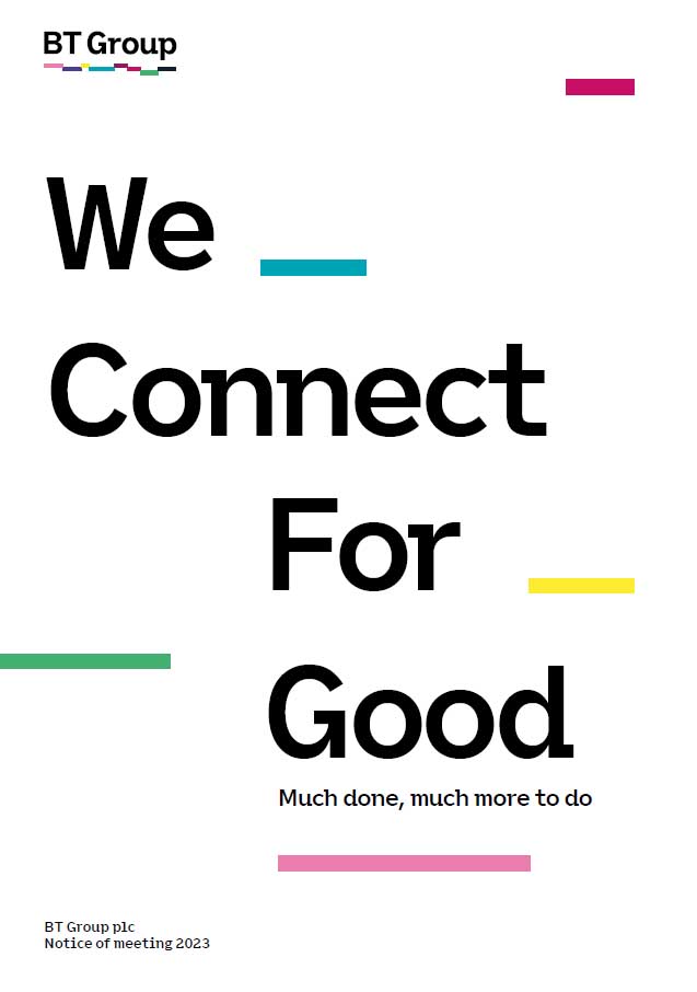 We connect for good - BT Group plc Notice of meeting 2023