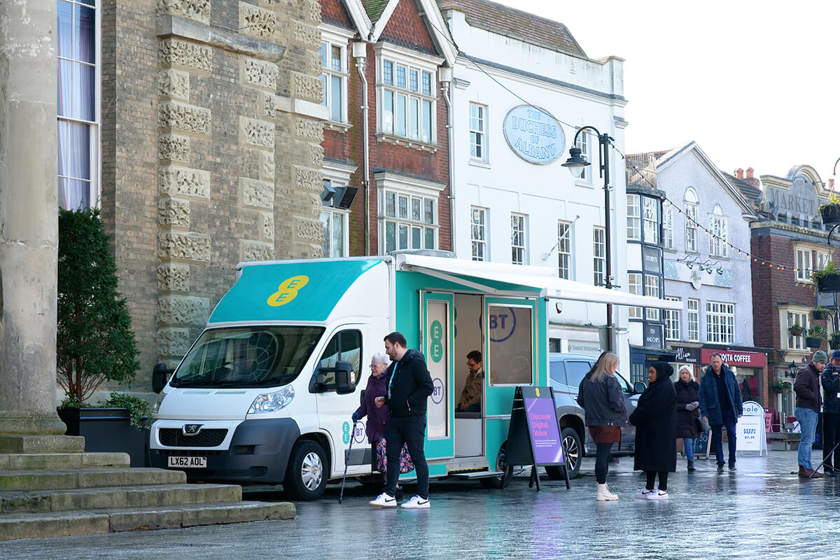 Digital Voice roadshow van at Salisbury