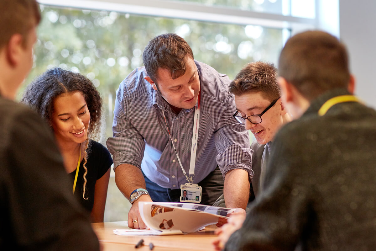 Group of students and teacher