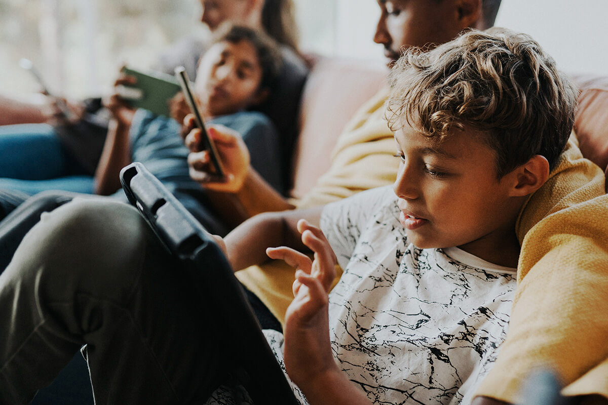 Boy with a tablet