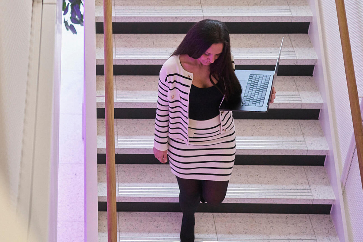 Working in an office