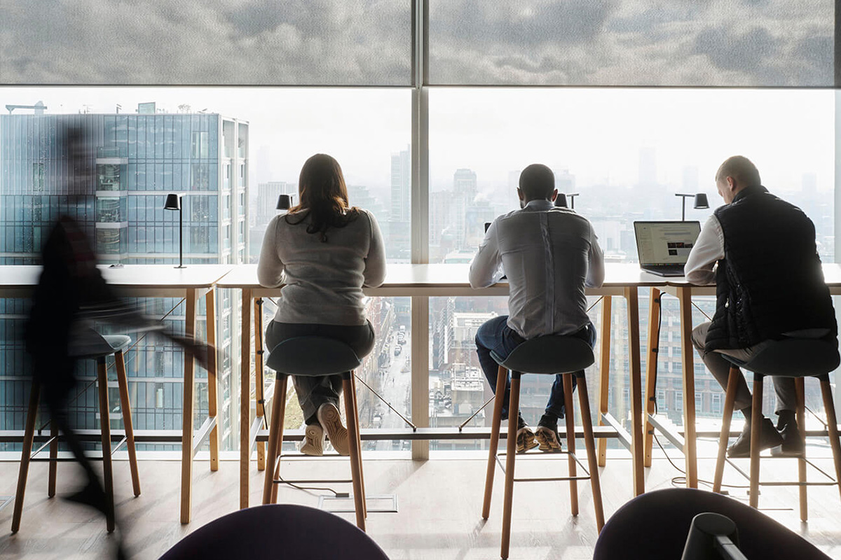 Working in an office