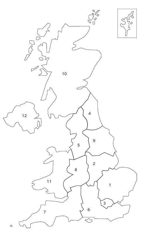 Map of the UK