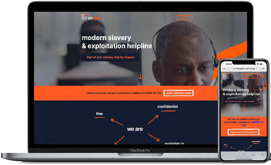 Modern Slavery and Exploitation Helpline - Call 08000 121 700 