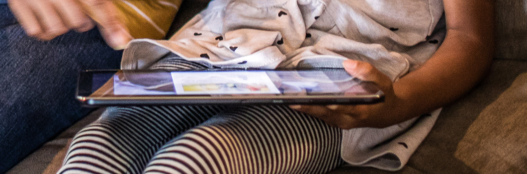 Child with a tablet