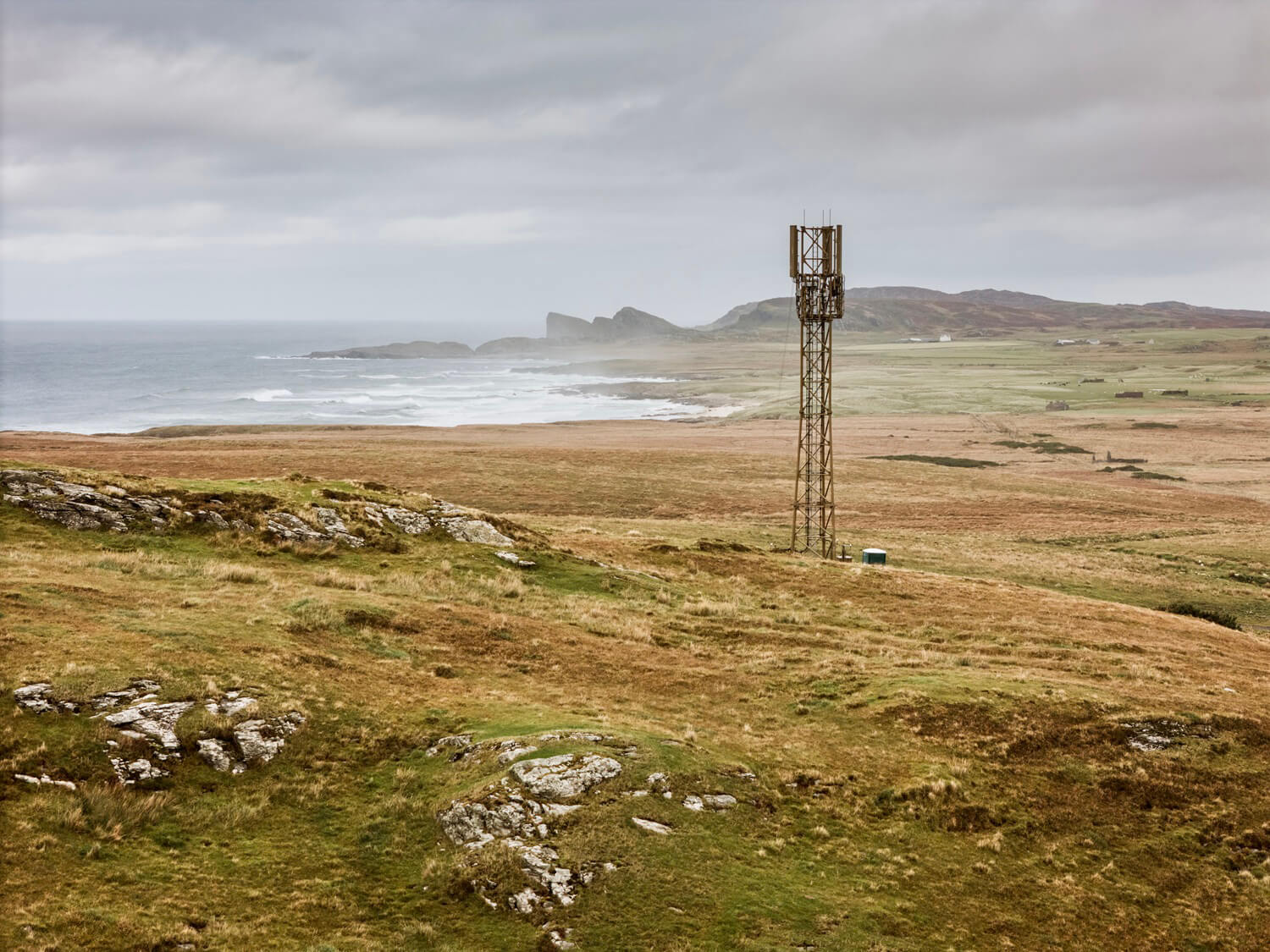 Mobile mast on the island of Islay