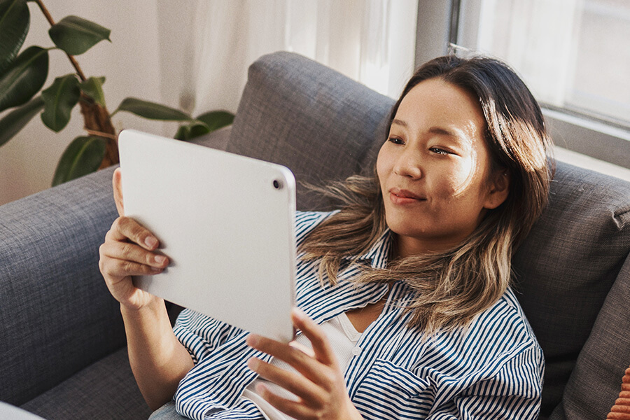 Woman with a tablet