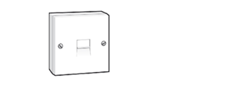 Extension socket line drawing