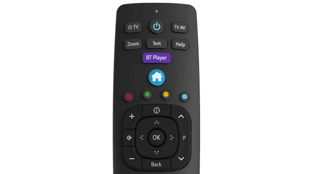 TV and TV AV buttons on BT remote