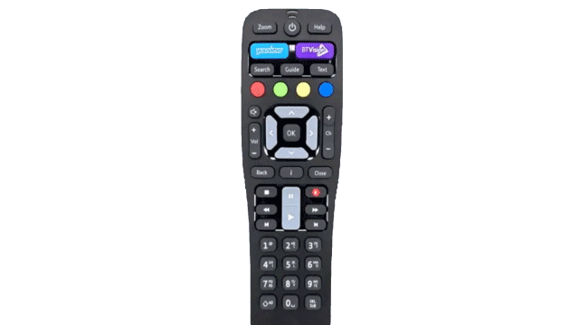 AD, Sub and Power buttons on remote