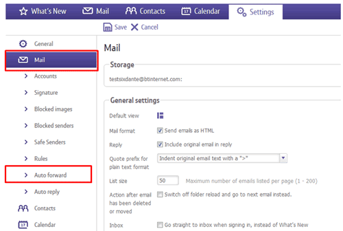 Checking auto-forwarding