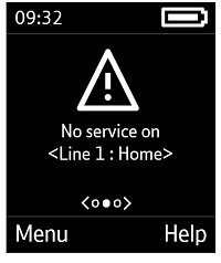 No service on line 1