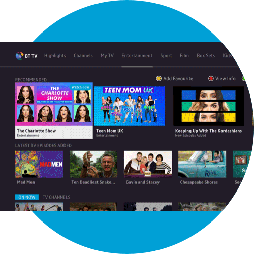 Screen showing genre-specific On Demand programmes on Samsung Smart TV