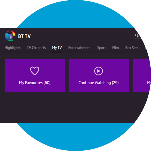 Screen on the web showing shared lists within the My TV section of the app