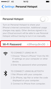 Setting up tethering on an iPhone