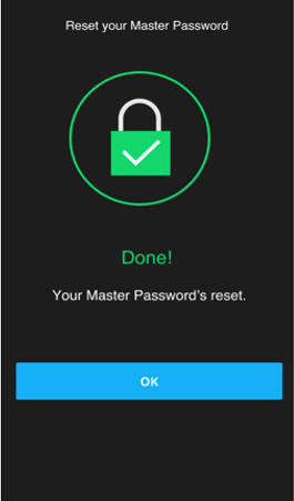 Change Master Password on mobile