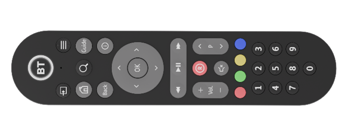 Remote control. Batteries need to be activated by removing the pull-tab on the back.