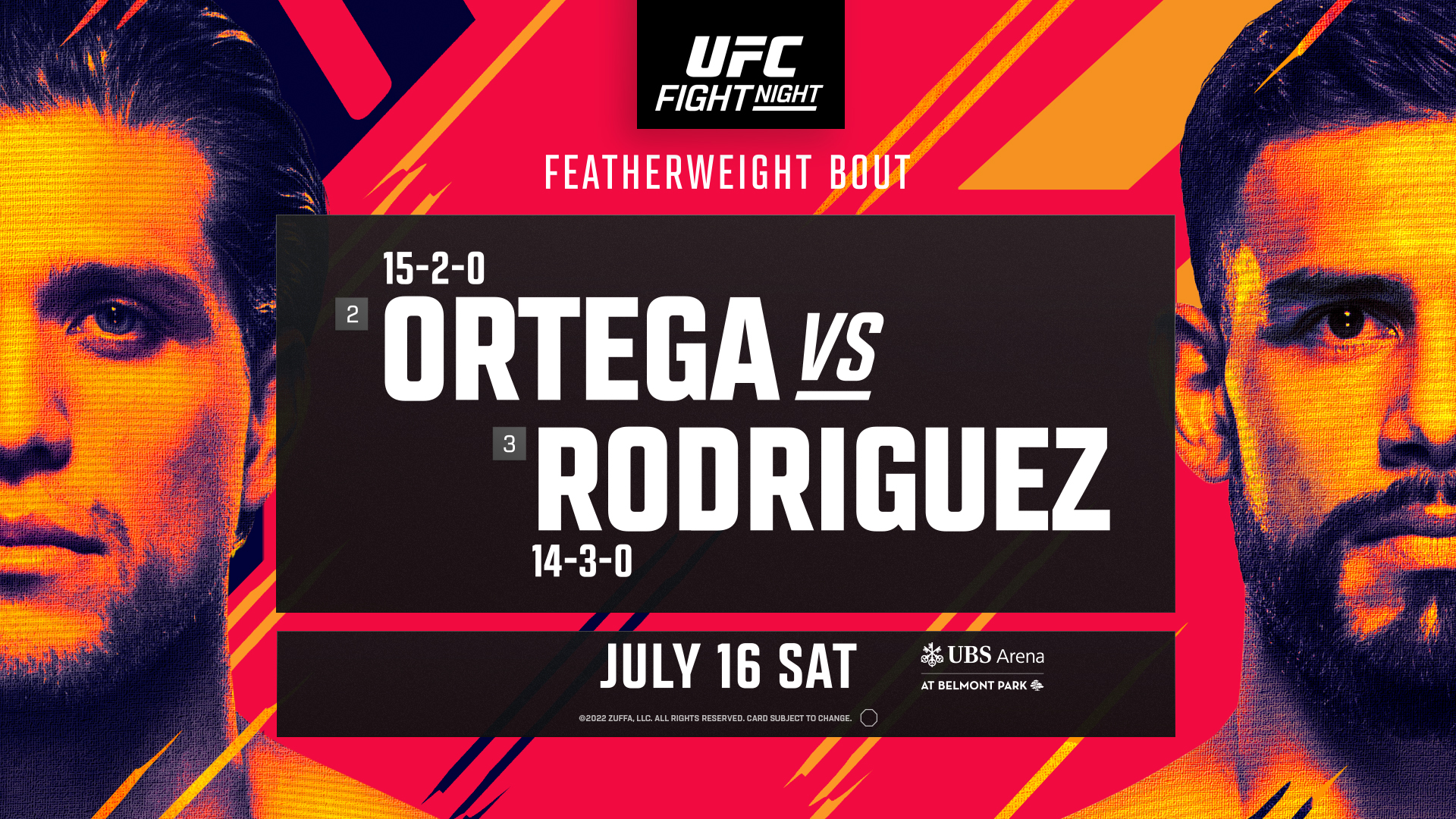 UFC Fight Night Ortega vs Rodriguez