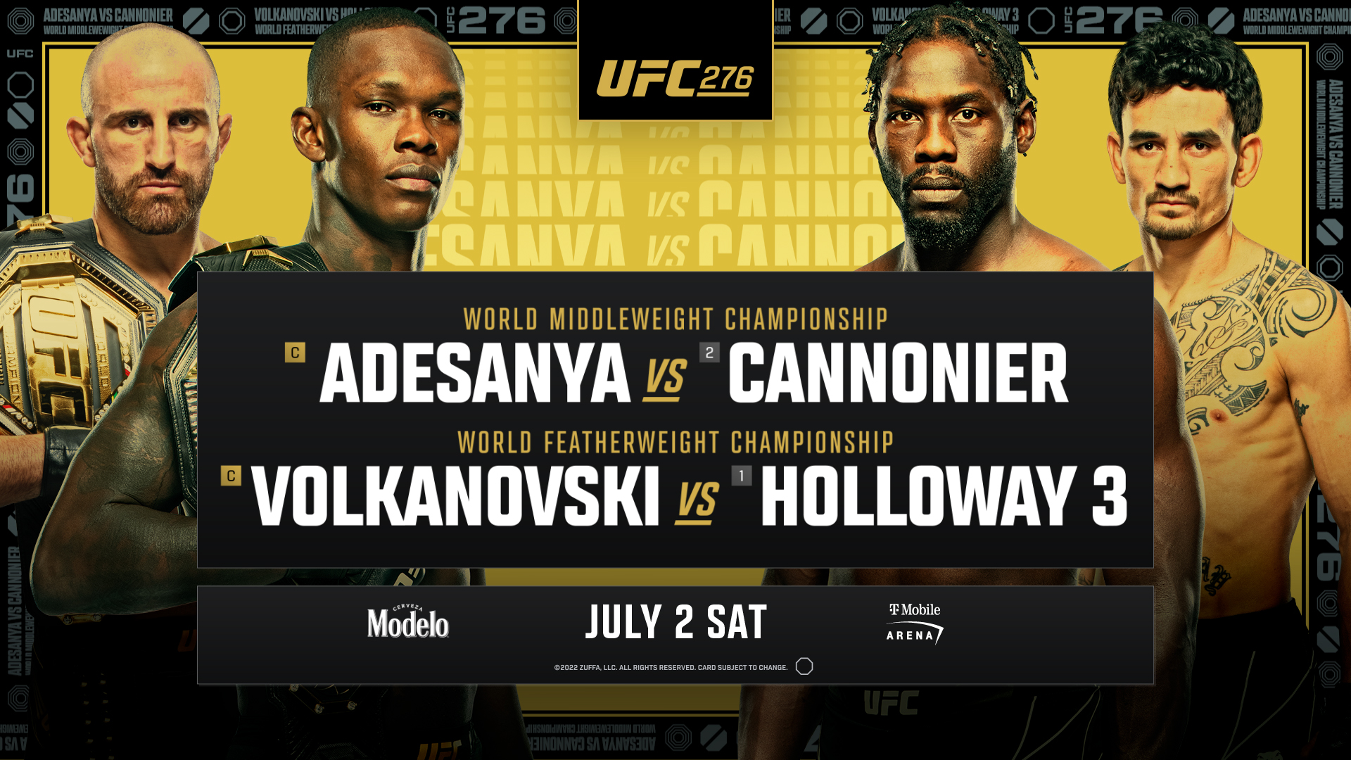 UFC 276 Adesanya vs Cannonier