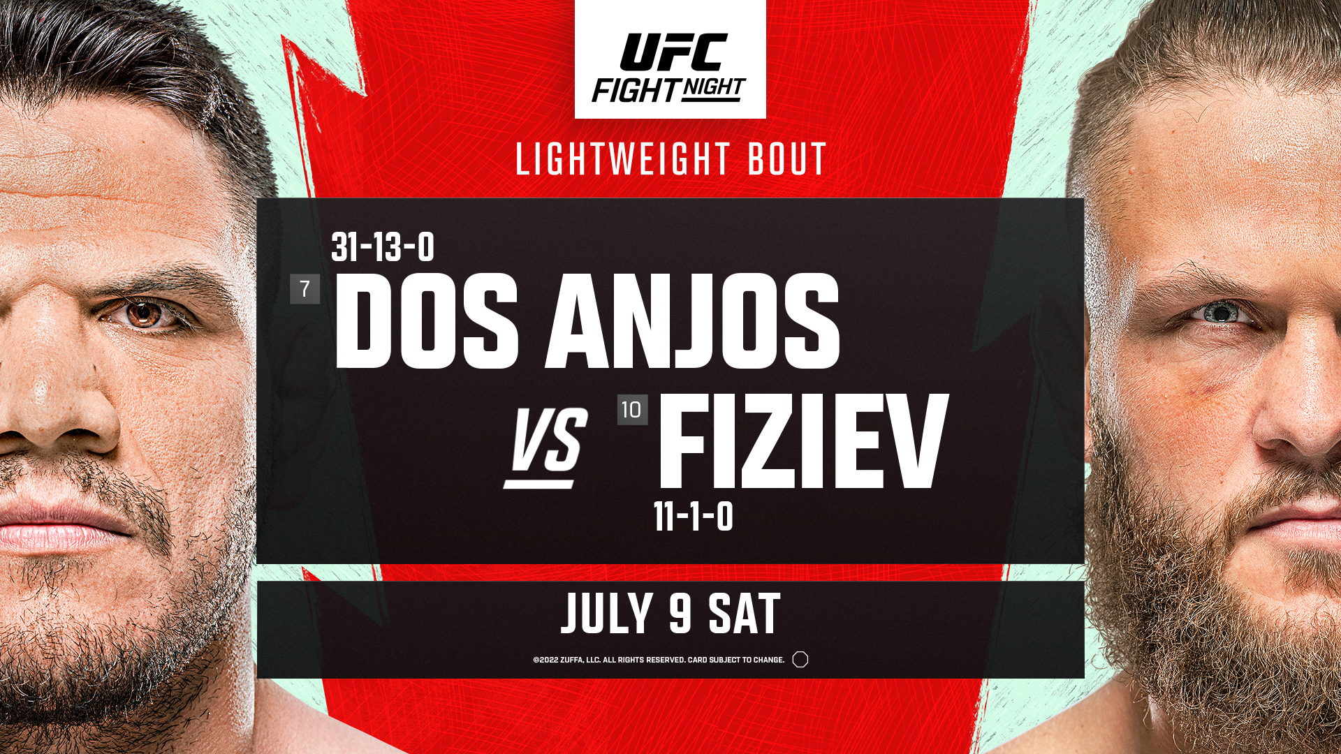 UFC Fight Night dos Anjos vs Fiziev